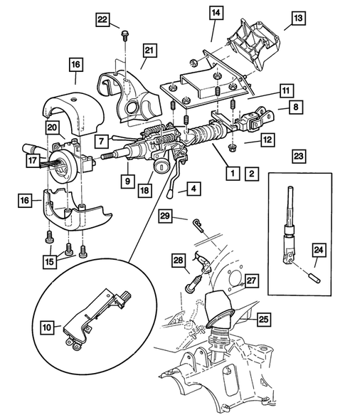 Steering Column for 2003 Dodge Grand Caravan #0