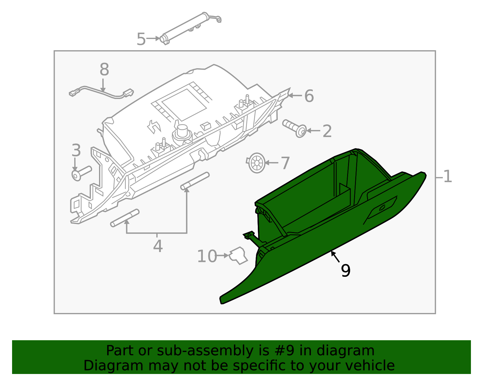 LR149594 - Glove Box Door 2018-2023 Land Rover Range Rover Velar ...