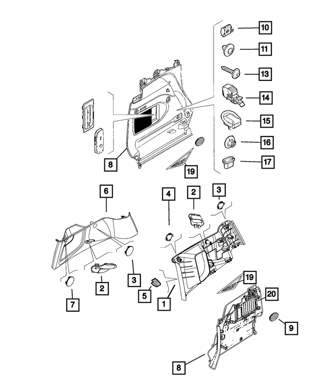 6UK59LXHAA - Interior Trim: Quarter Trim Panel for Mopar Image