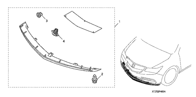Sport Bumper Trim (FR.) for 2014 Acura MDX #0