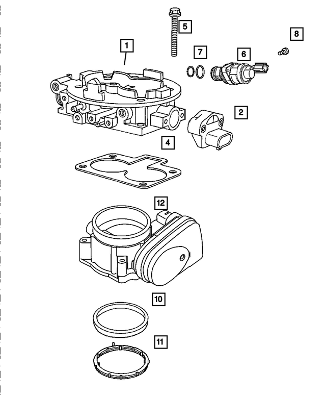 53030952AB - Fuel: Throttle Body To Intake Gasket for Mopar Image