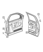 5056072AA - Labels All Vehicle Locations: Child Protection Lock Label for Mopar Image