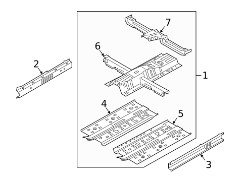 Floor & Rails for 2020 Kia Forte #0