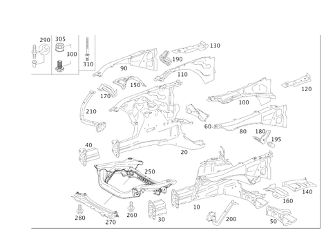 Wheelhouse, Front Subframe for 2009 Mercedes-Benz CL63 AMG #0