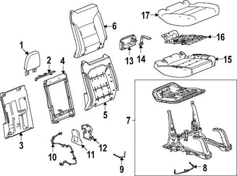 Rear Seat Components for 2025 GMC Sierra EV #0
