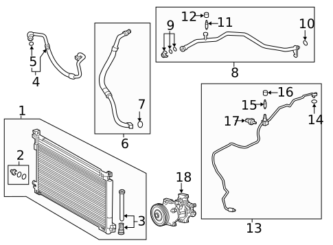 Condenser, Compressor & Lines for 2022 Toyota Corolla #0