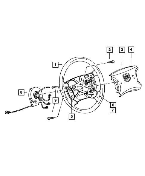 Steering Wheel for 2007 Dodge Dakota #0