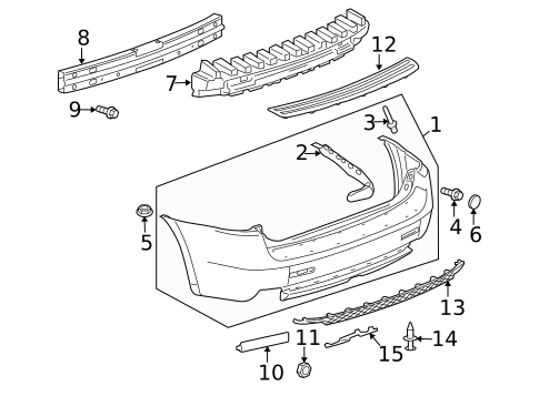 Bumper & Components - Rear for 2009 Chevrolet Equinox #0