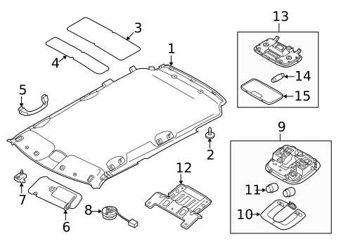 Interior Trim - Roof for 2013 Kia Soul #1
