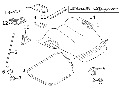 Lid & Components for 2012 Porsche Boxster #0