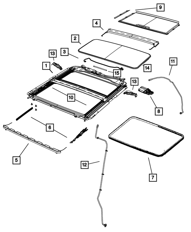 68049129AA - Body Sheet Metal Except Doors: Sunroof Mechanism Cover for Mopar Image