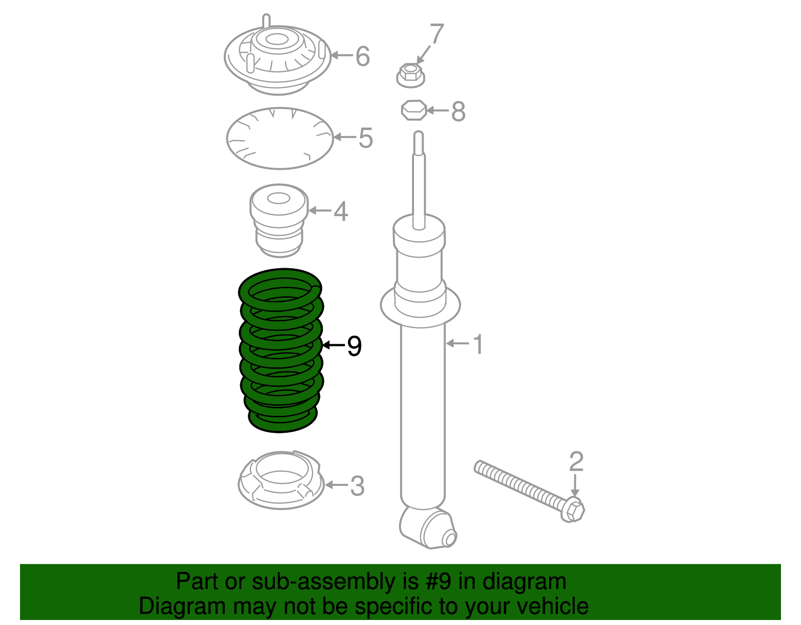 33536794654 - 2011-2016 BMW Coil Spring (33-53-6-794-654
