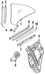 51368152327 - Body: Glass for BMW: 840Ci, 850Ci, 850CSi, 850i Image