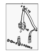 4814TS8A00ZC - : 2012 Honda Civic - Lap &amp; Shoulder Belt for Honda: Civic Image