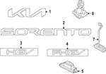 86314P4950 - Body: Hatch Emblem for Kia: Sorento Image