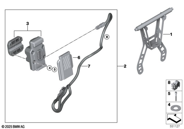 65905B8EDC1 - Navigation &amp; Communication: Connectedride Mount -  for BMW-Motorrad Image