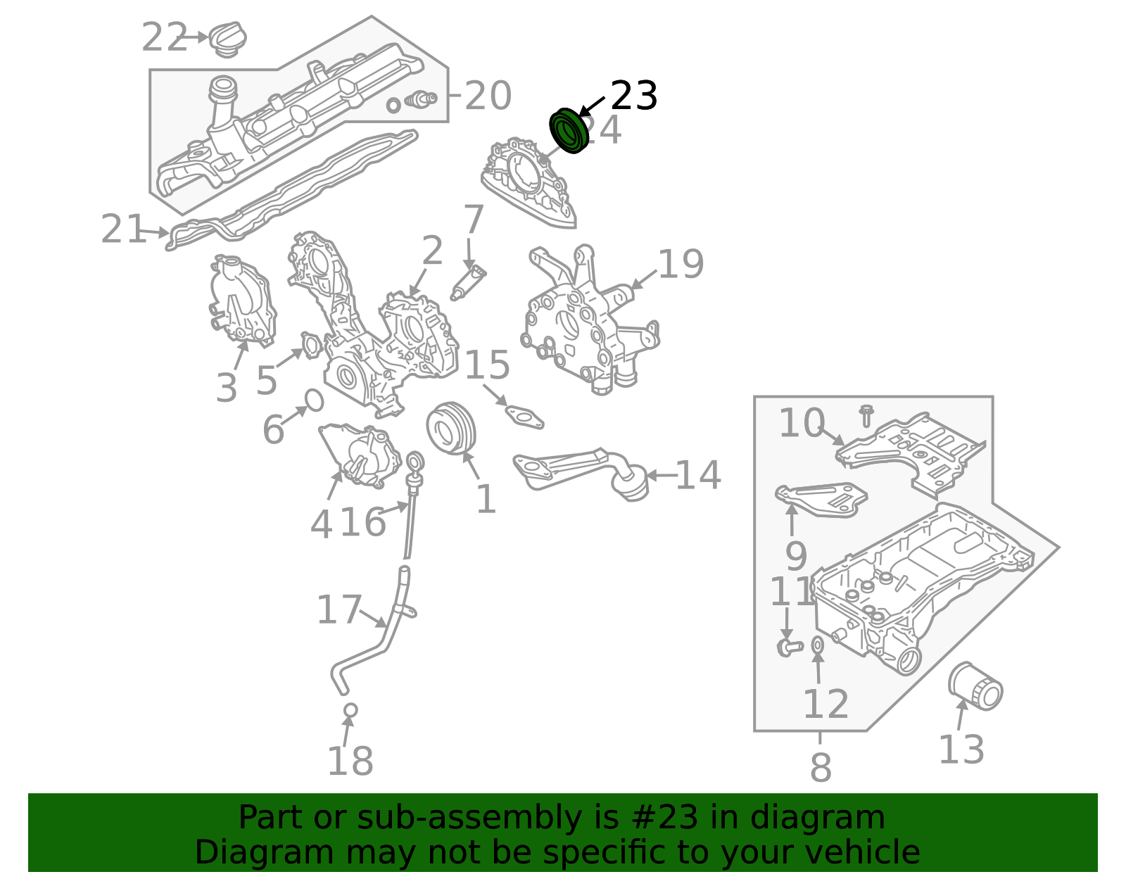 2002-2010 INFINITI Engine Crankshaft Seal 122796N200 | OEM Parts