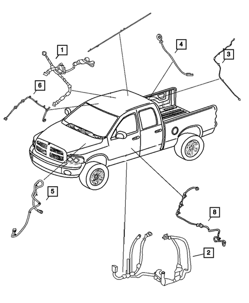 Wiring-Body and Accessories for 2009 Dodge Ram 1500 #0