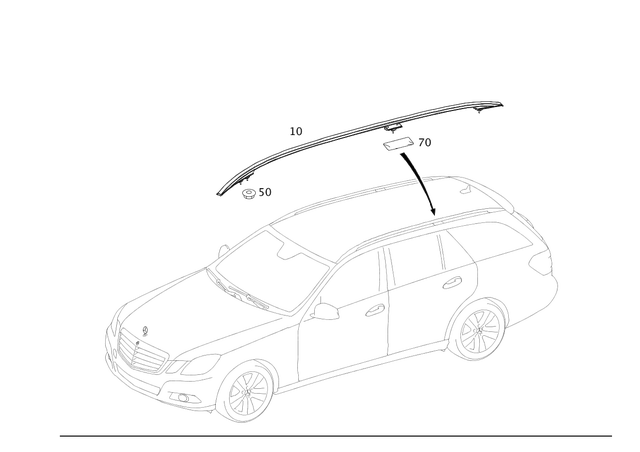 2128900593 - Case and Container: Roof Railing for Mercedes-Benz: E350, E63 AMG Image image