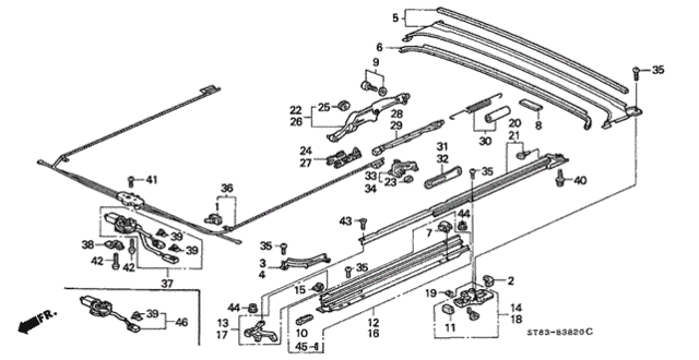 Sliding Roof Components for 1995 Acura Integra #0