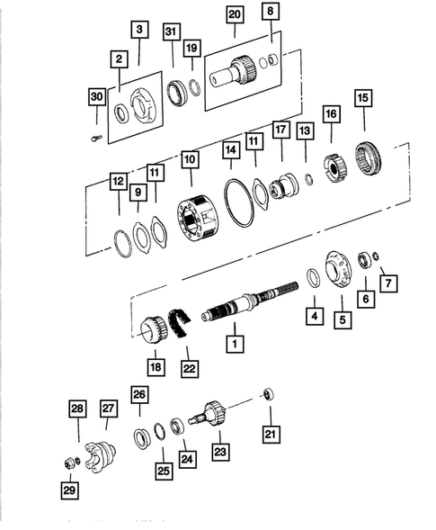 Gear Train for 2001 Jeep Wrangler #0