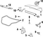 F6DZ5443629AA - Body: Lock Cylinder Retainer for Ford: Taurus | Mercury: Sable Image