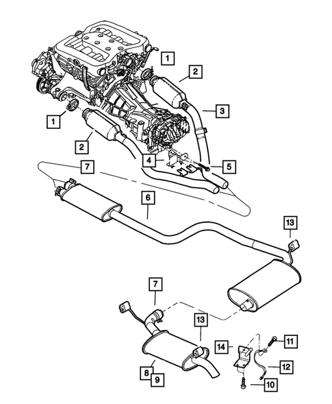 Exhaust System for 2002 Chrysler Concorde #0