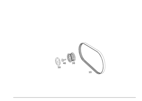 V-Belt, Belt Tightener, Sheave Pulley for 2006 Mercedes-Benz C55 AMG #0