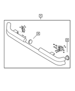 82208645 - Mopar Accessories - Component Parts: Tubular-rear Bumper Kit for Jeep: Wrangler Image