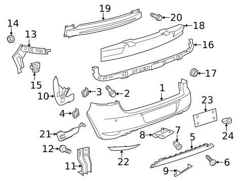 Bumper & Components - Rear for 2012 Volkswagen Golf R #0