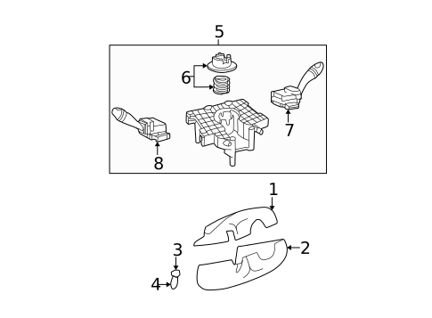 Shroud, Switches & Levers for 2004 Hyundai Sonata #0