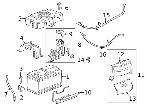 Battery for 2017 Cadillac CT6 #0
