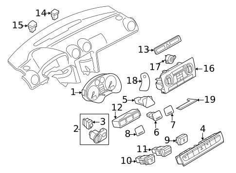 Cluster & Switches for 2006 Audi A3 Quattro #0
