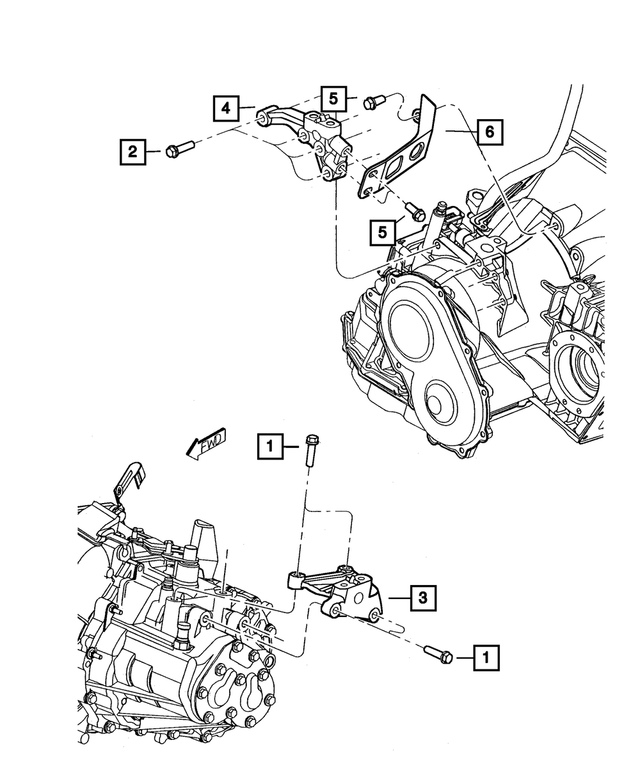6101512 - Engine Mounting: Hex Head Screw And Washer for Mopar Image