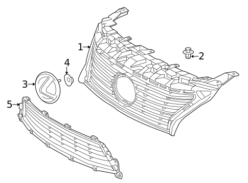 Grille & Components for 2015 Lexus ES350 #0