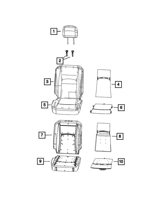 7JD991X7AA - Interior Trim: Front Headrest for Mopar Image