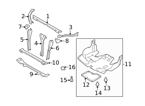 Radiator Support for 2013 Subaru Tribeca #0