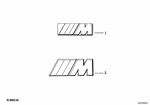 51141917739 - Retrofitting / Conversion / Accessories: Letter "M" Rear for BMW: 318i, 318is, 325e, 325i, 325ix, 524td, 525i, 528e, 530i, 533i, 535i, 540i, 735i, 735iL, 740i, 740iL, 750iL, 840Ci, 840i, 850Ci, 850CSi, M3, M5, M6 Image image