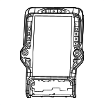 68541559AE - Body: Center Display Assembly for Ram: 1500 Image