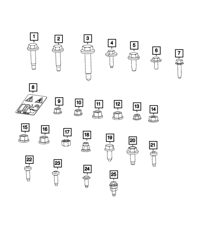 6102508AA - Electrical: Hex Weld Nut for Mopar Image