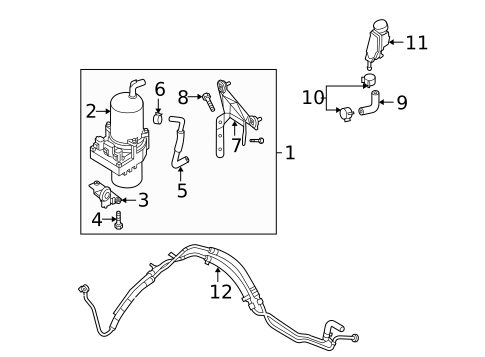 Pump & Hoses for 2004 Mazda 3 #0