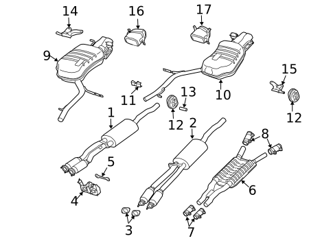 Exhaust Components for 2006 Audi A8 Quattro #0