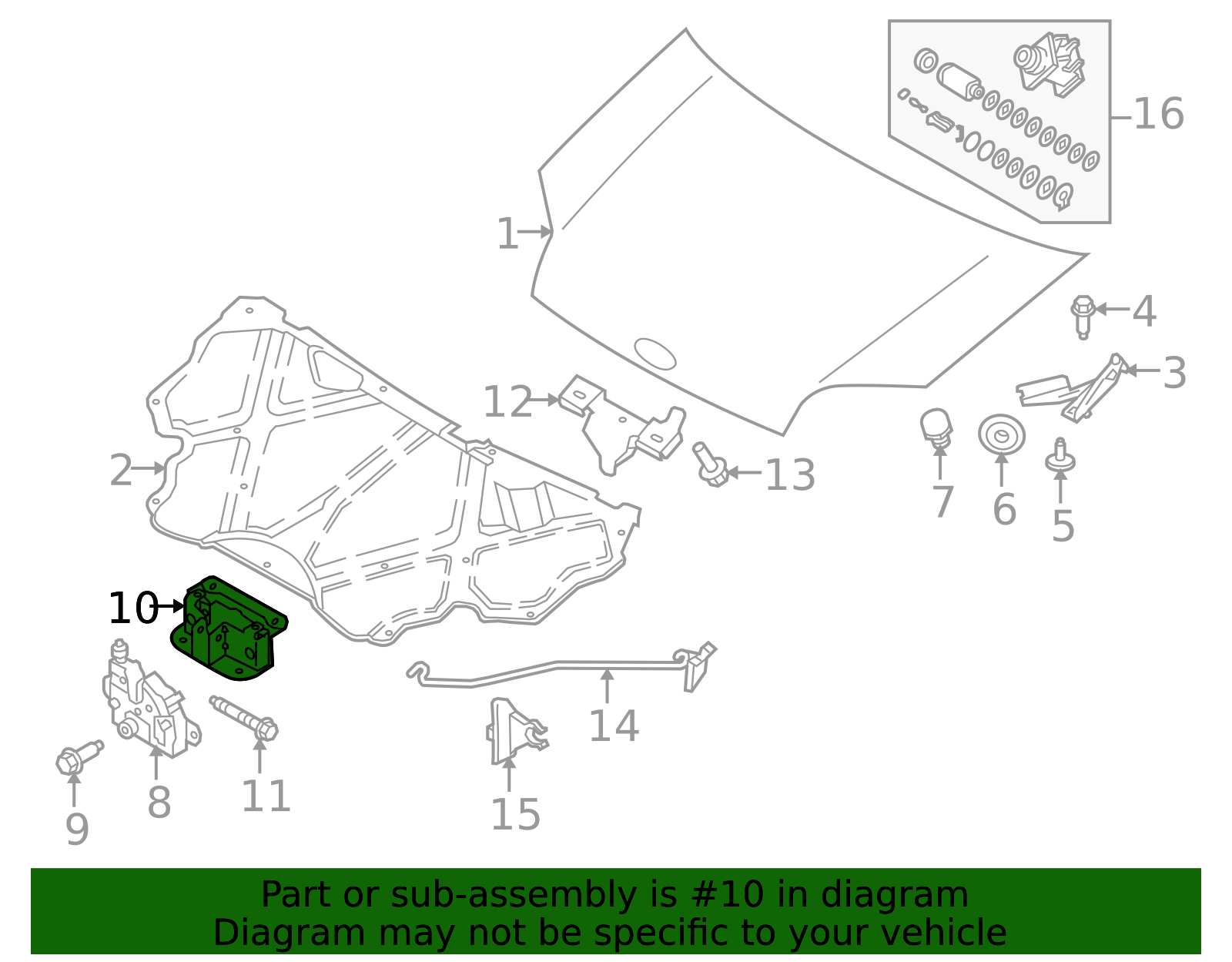 2010-2013 Ford Transit Connect Hood Latch Support 7T1Z-16707-A | OEM ...