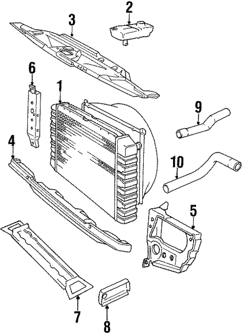 Radiator & Components for 1993 Volvo 240 #0