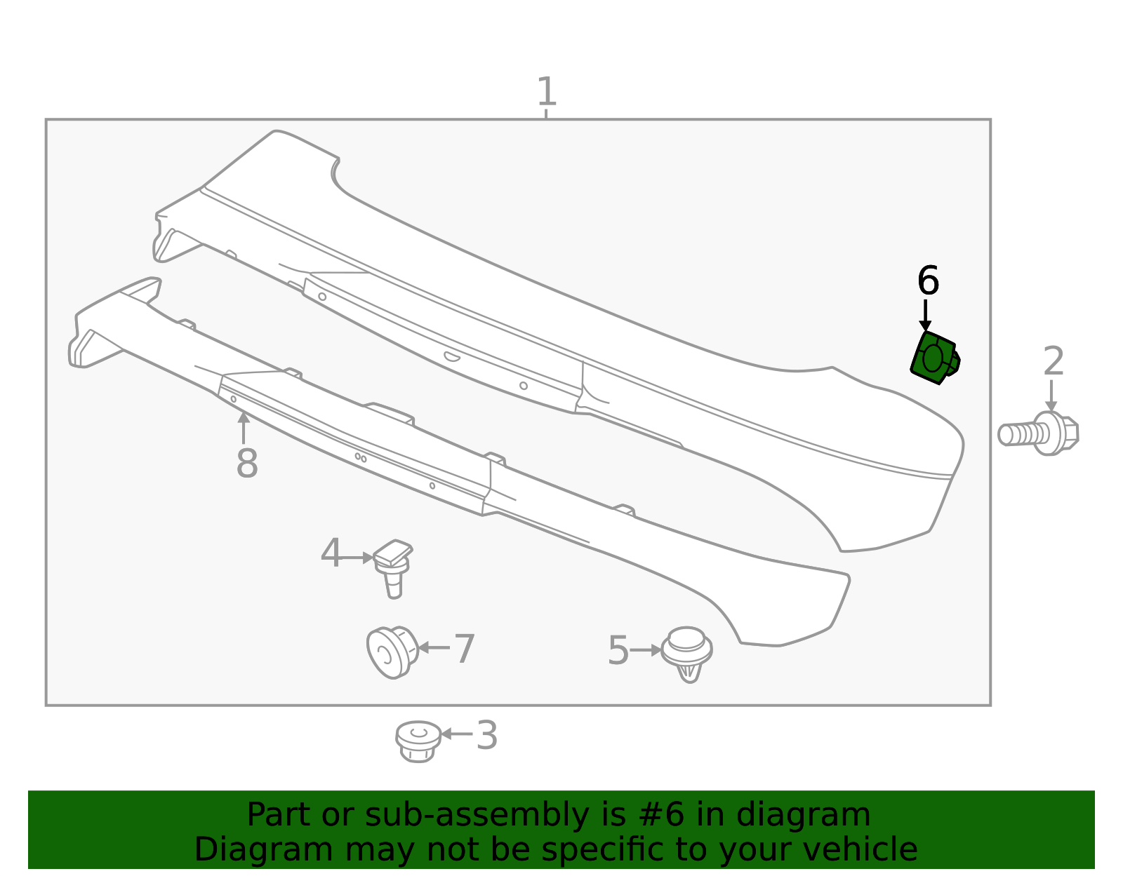 2023-2026 Honda Spoiler Assembly Nut 90303-3W0-003 | OEM Parts Online
