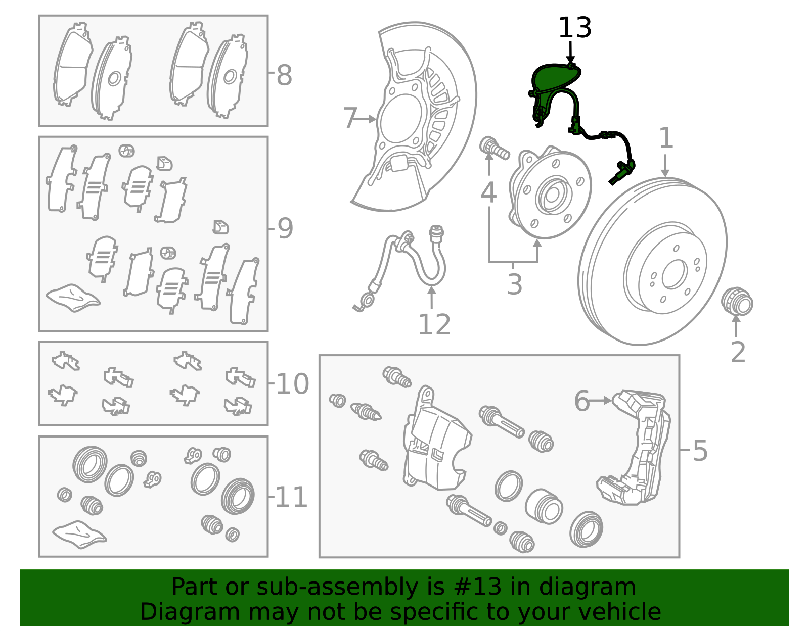 ABS Wheel Speed Sensor - 2018-2024 Toyota (89543-06081) | Kendall