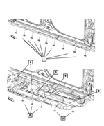 68190672AA - Body Sheet Metal Except Doors: Tape for Chrysler: 200, Pacifica, Voyager | Dodge: Charger Daytona, Dart | Jeep: Cherokee, Compass, Grand Wagoneer, Wagoneer, Wagoneer S Image