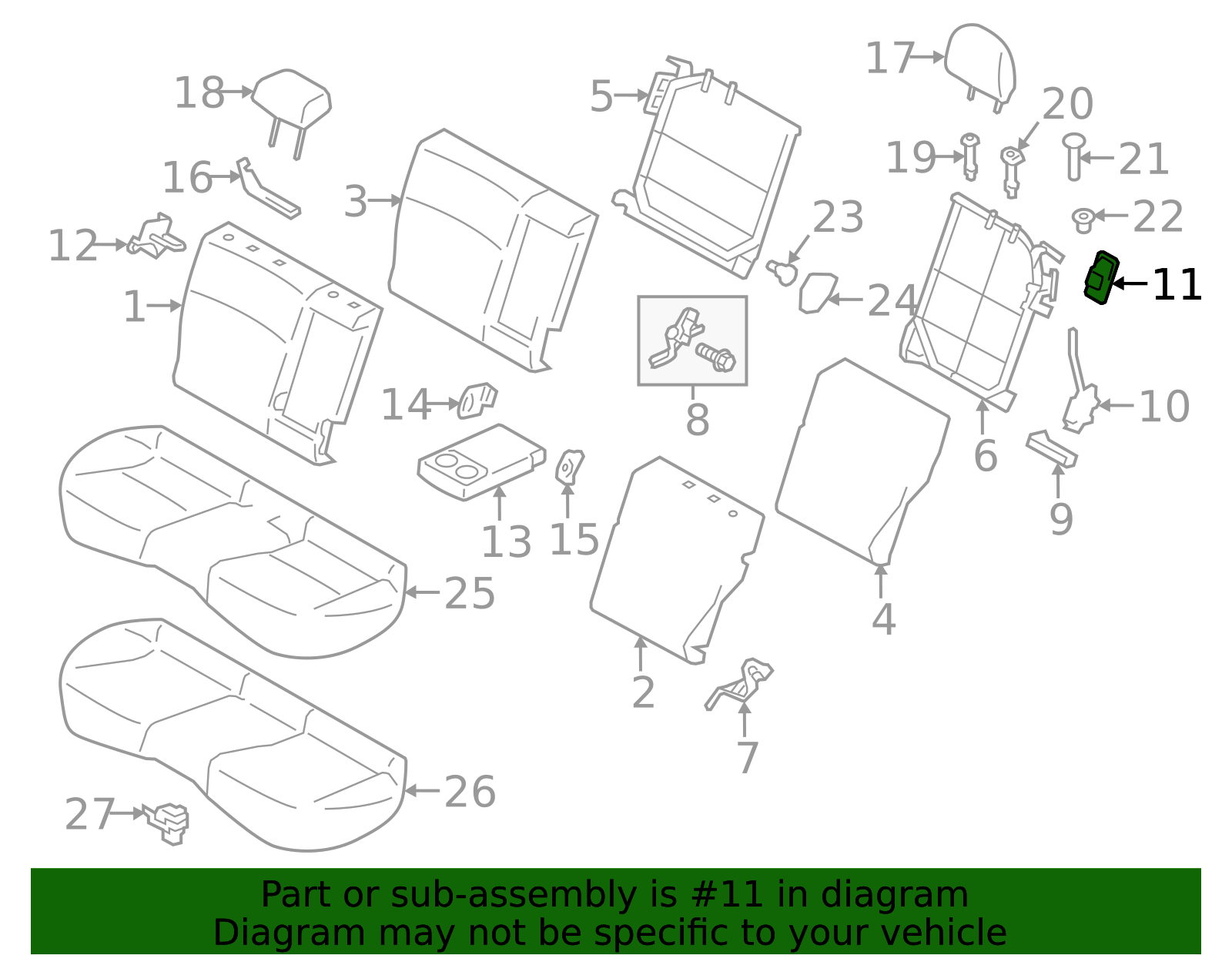 2012-2025 Subaru Lock Cover 64315FJ000VH | Subaru Online Parts