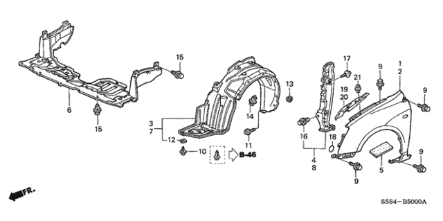 Front Fenders for 2004 Honda Civic #0