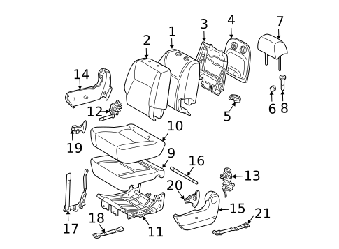 Rear Seat Components for 2005 Toyota Sienna #4